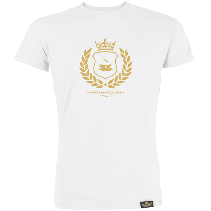 T-Shirt Powered By Coffee White