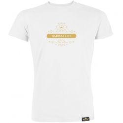 T-shirt Barista Coffee First White