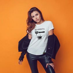 Ladies T-shirt Portafilter Black