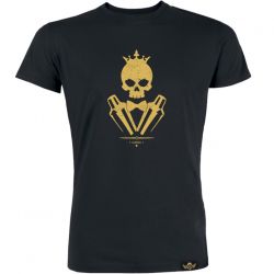 T-Shirt Bartender Skull Gold