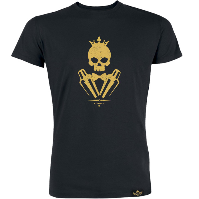 T-Shirt Bartender Skull Gold
